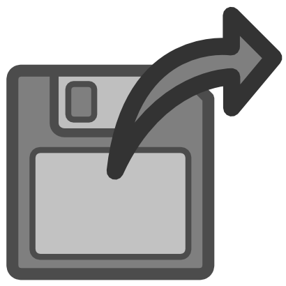 Download free grey arrow right floppy icon